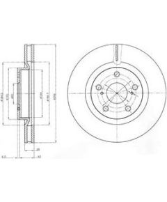 Delphi Bremžu disks BG4114C