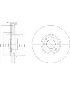 Delphi Bremžu disks BG3622C