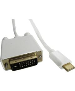 Qoltec DisplayPort Alternate mode USB 3.1 CM / DVI M | 4Kx2K | 1m