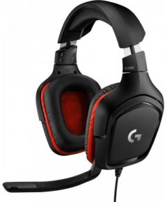Logitech Gaming Headset G332 Symmetra - Black/Red - 3.5 MM, Leatherette