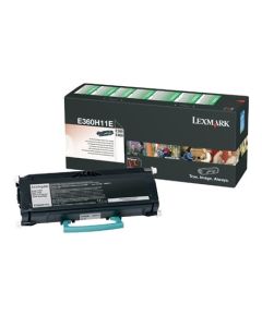 Lexmark E360H11E Cartridge, Black, 9000 pages