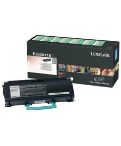 Lexmark E260A11E Cartridge, Black, 3500 pages
