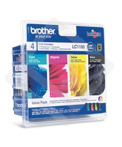 Brother LC-1100 Multipack Ink Cartridge, Black, Cyan, Magenta, Yellow