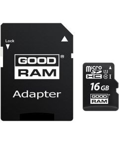 GOODRAM memory card Micro SDHC 16GB Class 10 UHS-I + Adapter