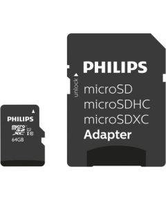 Philips MicroSDXC 64GB class 10/UHS 1 + Adapter