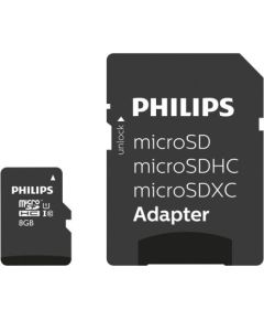 Philips MicroSDHC 8GB class 10/UHS 1 + Adapter