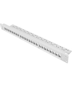 Lanberg keystone Patch Panel 19'', 24 port  1U, gray