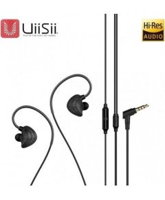 UiiSii CM5-L Premium Hi-Res Sport Наушники с Mикрофоном и пультом регулировки громкости / 3.5mm / 1.2m / черный