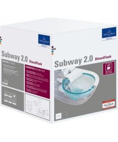 Villeroy & Boch Subway 2.0 Rimless, DirectFlush stiprināms pie sienas, 370x560 mm, ar SC/QR vāku