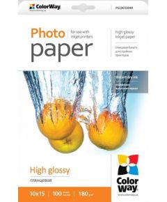 ColorWay Photo Paper 100 pc. PG1801004R Glossy, 10 x 15 cm, 180 g/m²