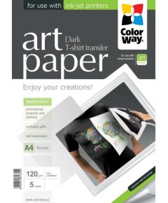 ColorWay ART T-shirt transfer (dark) Photo Paper, 5 sheets, A4, 120 g/m²