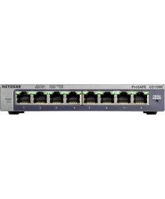 Netgear Switch GS108E Web Management, Desktop, 1 Gbps (RJ-45) ports quantity 8, Power supply type External