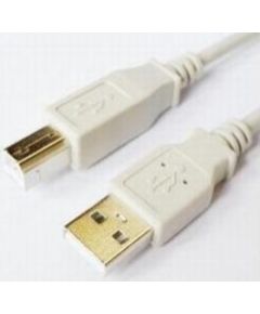 Kabelis Brackton USB Male - USB Male B 1.8m White
