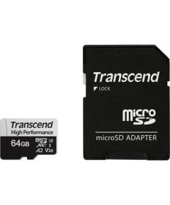MEMORY MICRO SDXC 64GB W/ADAPT/UHS-I TS64GUSD330S TRANSCEND