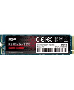 Silicon Power SSD P34A80 512GB, M.2 PCIe Gen3 x4 NVMe, 3200/3000 MB/s