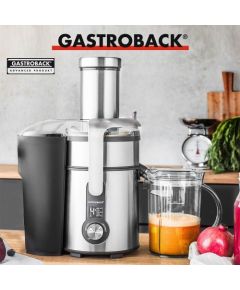 Gastroback Design Multi Juicer Digital  Type Automatic juicer, Stainless steel, 1300 W, Extra large fruit input, Number of speeds 5