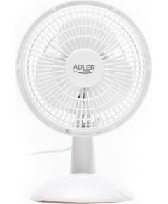 Adler AD 7301 Table Fan, Number of speeds 2, 30 W, Diameter 15 cm, White