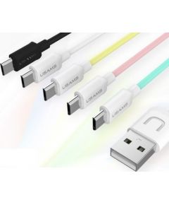 Usams U-TURN Universāls Silikona Micro USB Datu un uzlādes Kabelis 1m Melns