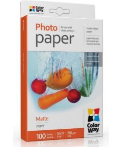 ColorWay Matte Photo Paper, 100 sheets, 10x15, 190 g/m²