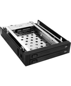 Raidsonic IcyBox Mobile Rack for 2x 2,5'' SATA HDD or 3,5'' SSD, Black