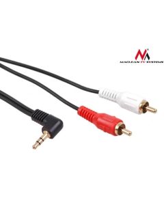 Maclean MCTV-828 Jack Angled 90° to 2 RCA Cable 15m black