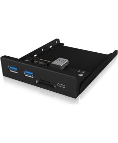 Raidsonic IcyBox 3x Port USB 3.0 Hub (2x USB 3.0, 1x USB Type-C), miniSD/SD card reader