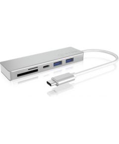 Raidsonic IcyBox 3x Port USB 3.0 (2x Type-C and 1x Type-A) Hub, USB Type-C, card reader