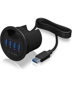 Raidsonic IcyBox Desk Hub 4xUSB 3.0, 120 cm USB 3.0 cable