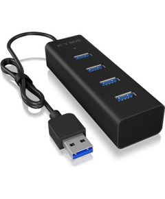 Raidsonic IcyBox 4x Port USB 3.0 Hub, Black