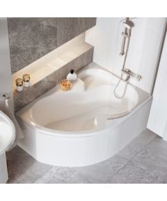 RAVAK Rosa I asimetriskā akrila vanna, balta, labā puse 150x105cm