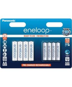 Panasonic Eneloop R6/AA 1900mAh, 4 Pcs + R03/AAA 750mAh, 4 Pcs, Blister