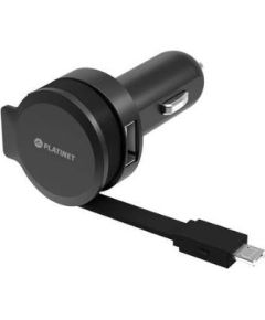 Platinet Paltinet PLCRRCC Universal IC Автомобильная зарядка USB 42.4A + Micro USB Cable Черная