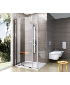 Ravak dušas siena Pivot PPS 100 balta + caurspīdīgs stikls