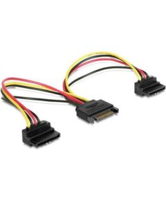 Gembird cable power SATA 15 pin -> 2x SATA HDD (angled connectors)