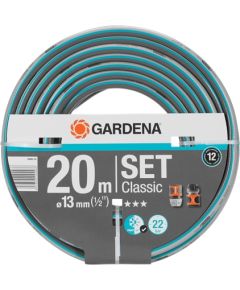 Gardena Classic šļūtene 13mm, 20m, elastīgāka (2x915) KOMPLEKTS