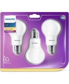 Philips LED spuldze E27  / 3 gab.