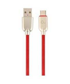 Gembird USB Male - USB Type C Male Premium rubber 2m Red