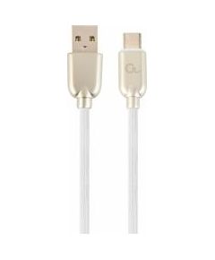 Gembird USB Male - USB Type C Male Premium rubber 1m White