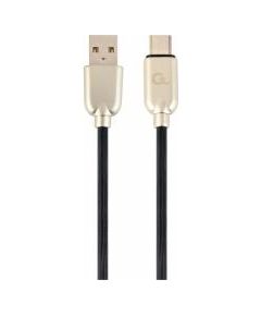 Gembird USB Male - USB Type C Male Premium rubber 1m Black