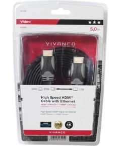 Vivanco cable HDMI - HDMI 5m flat (47105)