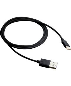 CANYON Type C USB Standard cable, cable length 1m, Black, 15*8.2*1000mm, 0.018kg