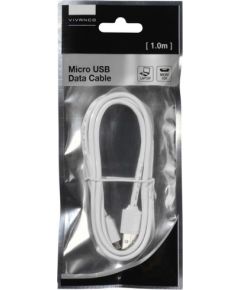 Vivanco кабель USB - microUSB 1.0м, белый (35816)