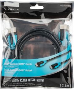 Vivanco kabelis PRO HDMI-HDMI 2.5m (42956)
