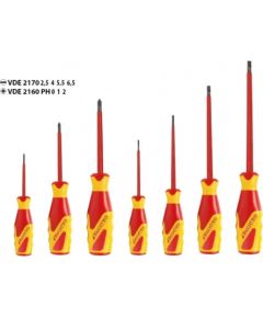 VDE skrūvgriežu komplekts 7 pcs IS 2.5-6.5 PH 0-2, Gedore