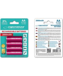 Esperanza EZA104R Precharged 2000mah Blistera (4gab.) Lādējamas baterijas