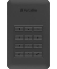 External HDD Verbatim Store & Go G1 2.5inch 2TB USB3.1 Black Secure Portable