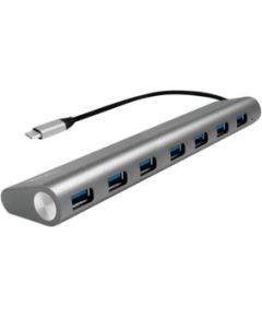 LOGILINK- USB-C 3.1 hub, 7 port, aluminum casing, grey