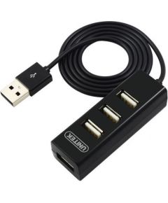 Unitek Hub 4x USB 2.0. mini, black, Y-2140