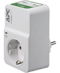 APC Essential SurgeArrest 1 Outlet 230V, 2 Port USB Charger, Germany / PM1WU2-GR