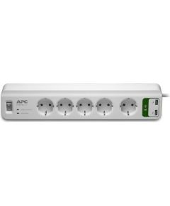 APC Essential SurgeArrest 5 outlets with 5V, 2.4A 2 port USB charger 230V Germany / PM5U-GR